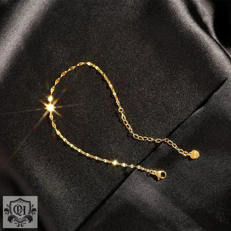18k Gold Exquisite Lips Design Versatile Anklet