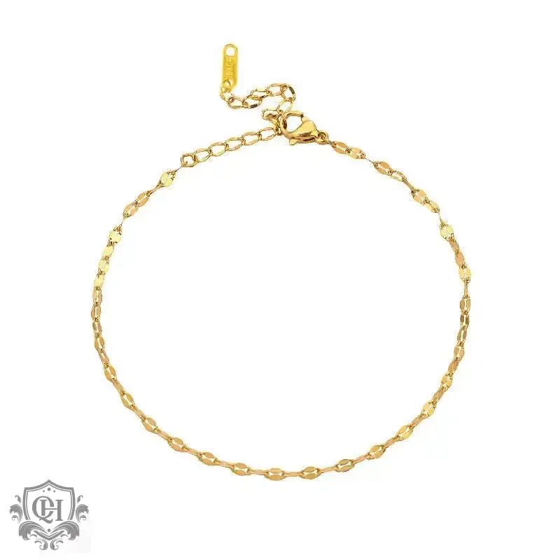 18k Gold Exquisite Lips Design Versatile Anklet