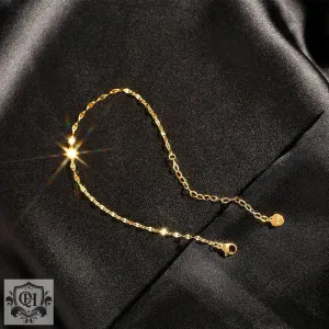 18k Gold Exquisite Lips Design Versatile Anklet