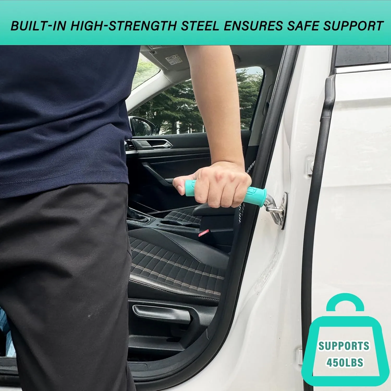 2 Pack Car Door Handle for Elderly Car Handle Assist Portable Vehicle Support Handle for Easy Sit to Stand Assistance  for Seniors and Handicapped