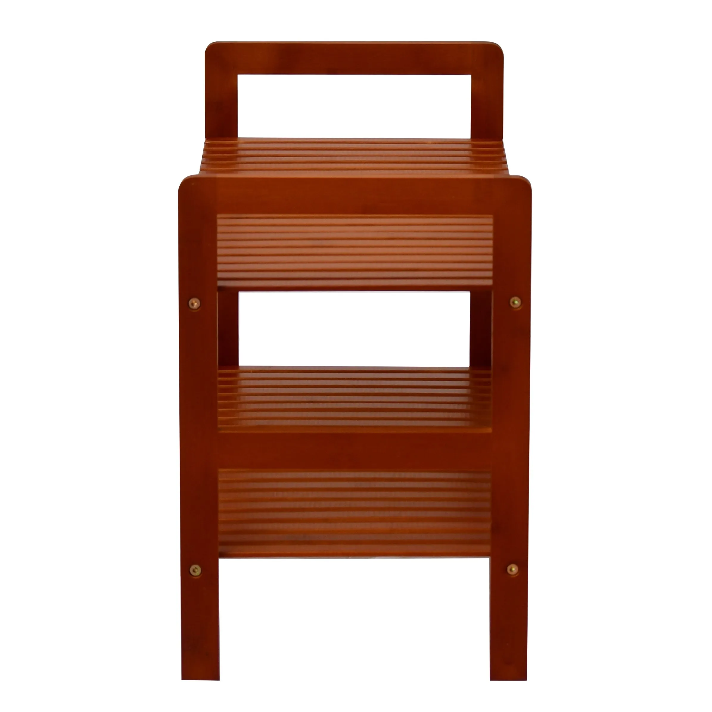 2-Tier Essential Natural Bamboo Shoe Rack Tawny Brown 70x27x40cm