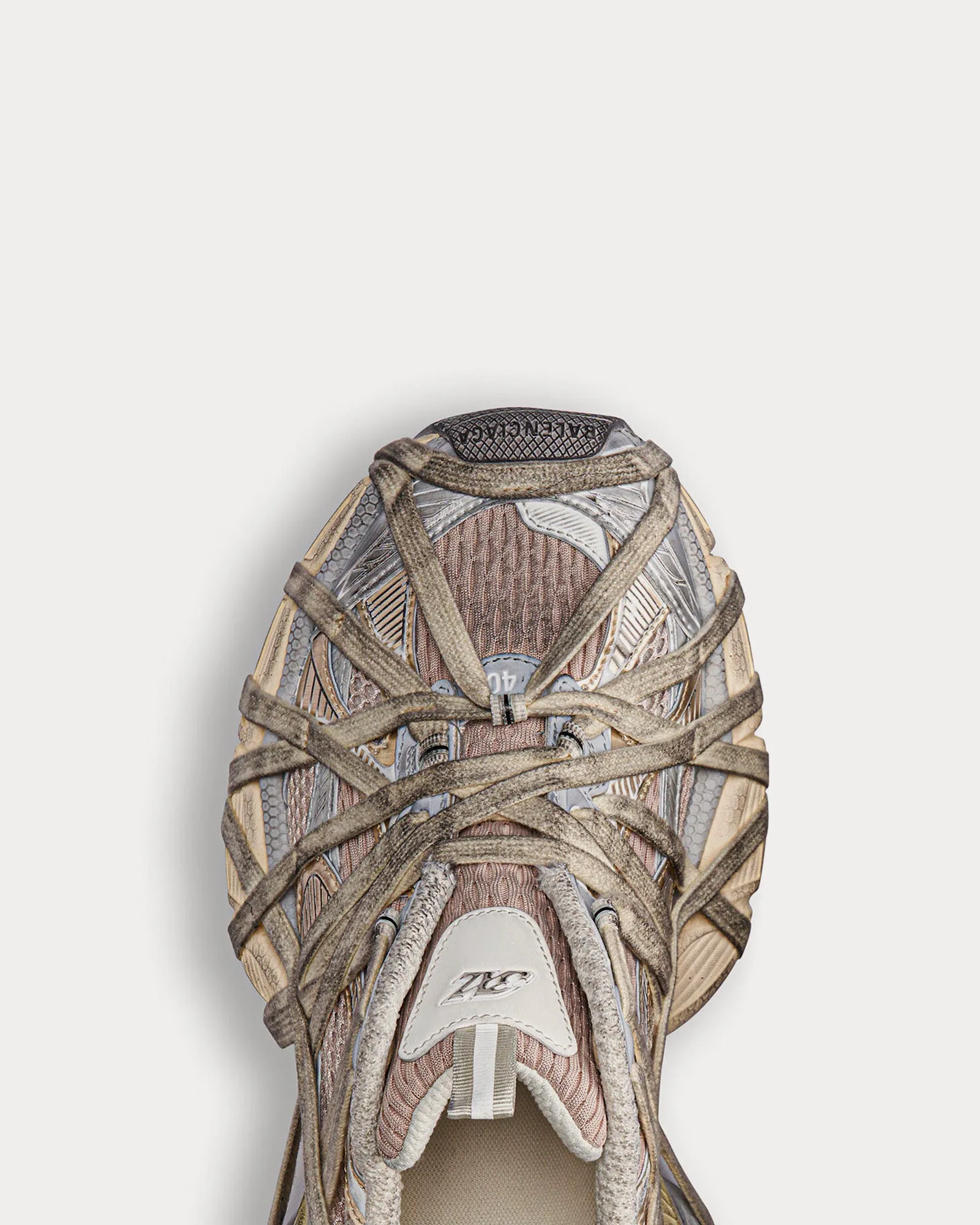 3XL Extreme Mesh & Polyurethane Light Beige Slip On Sneakers