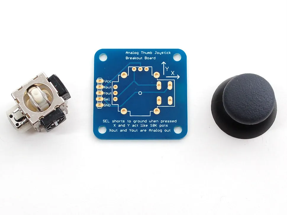 Adafruit Analog 2-axis Thumb Joystick with Select Button and Breakout Board