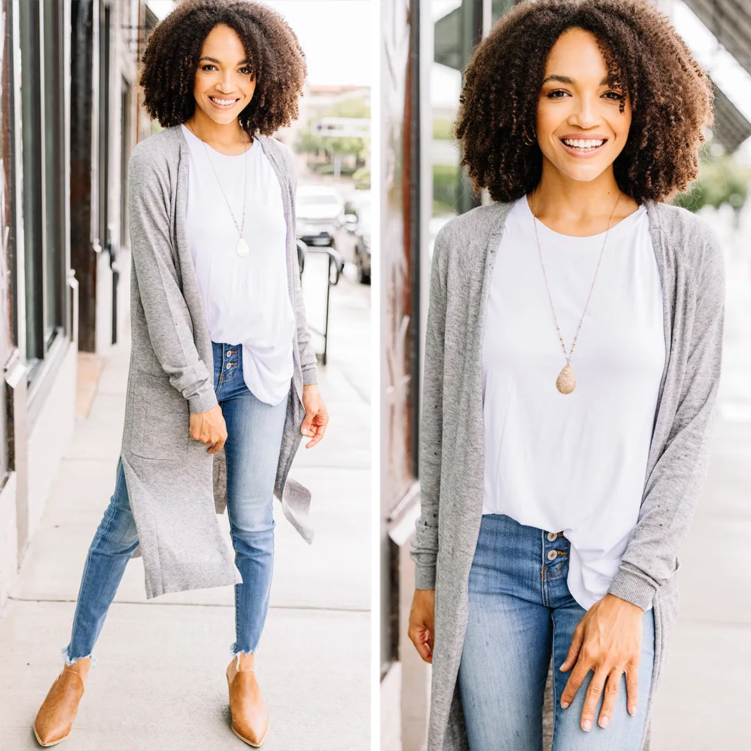 All Class Heather Gray Cardigan