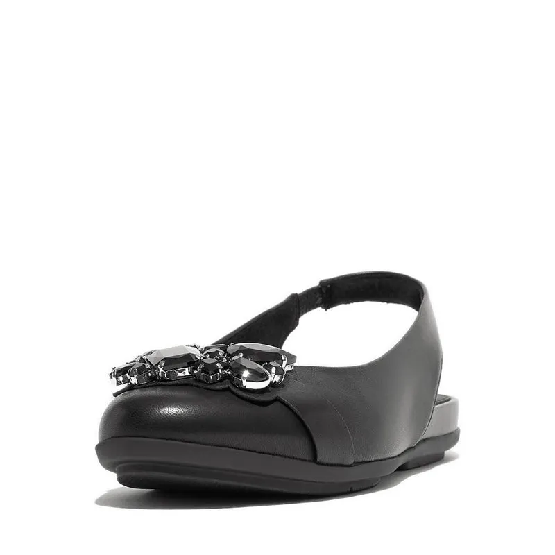 ALLEGRO JEWEL-DELUXE LEATHER SLINGBACKS