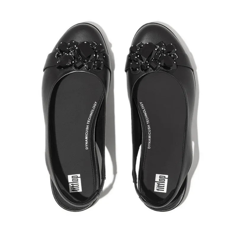 ALLEGRO JEWEL-DELUXE LEATHER SLINGBACKS