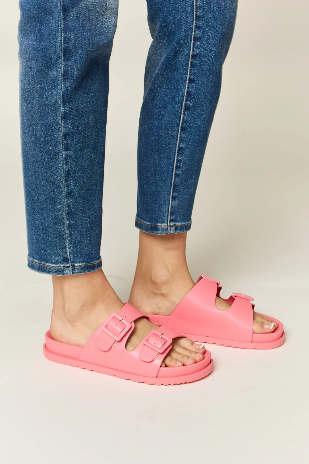 AMPQUEEN Buckle Open Toe Sandals