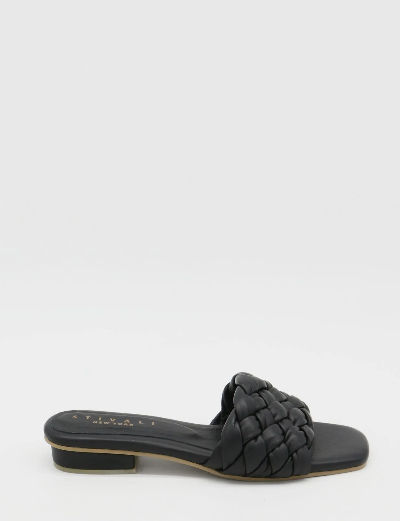 Athena braided crochet sandals in black leather women shoes