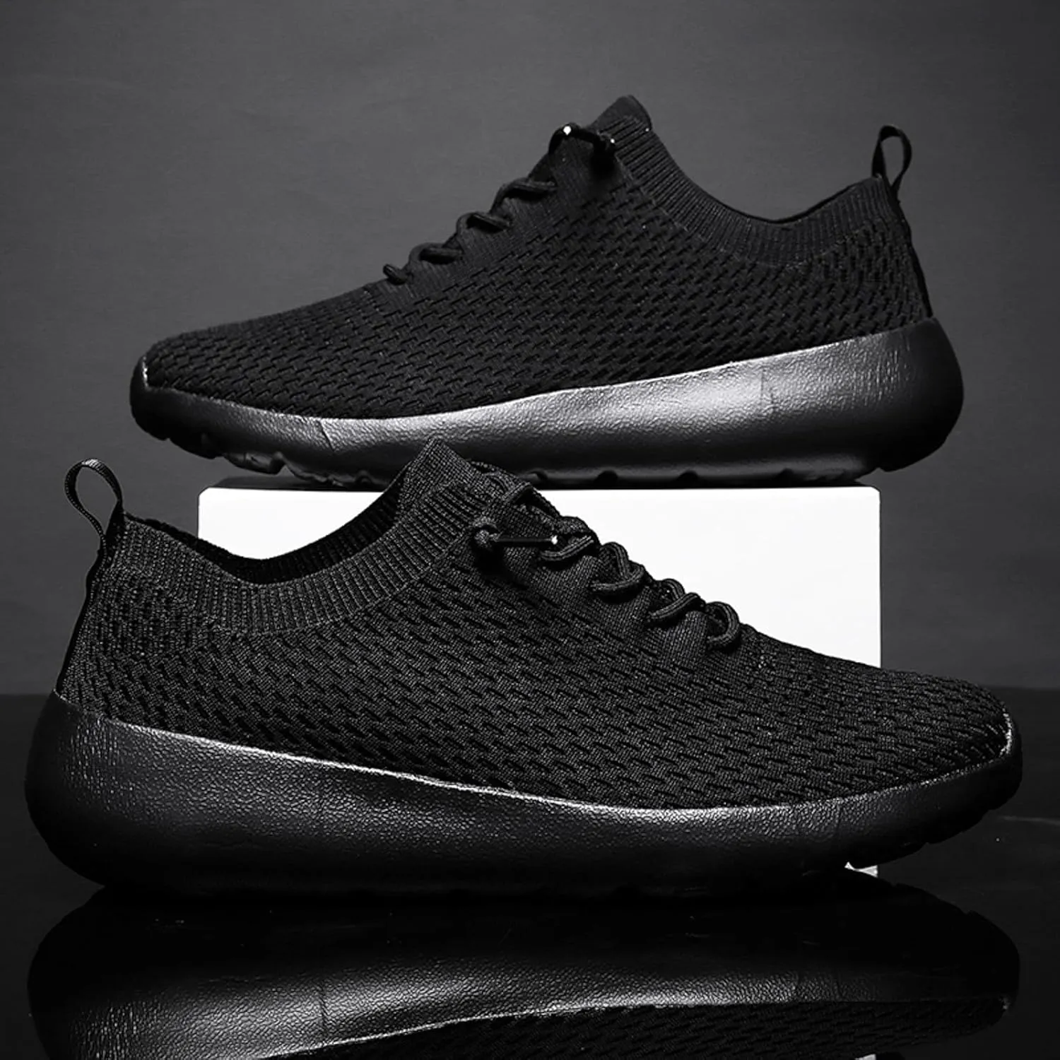 Athletic Fashion Sneakers for Men Comfortable Lightweight Casual Walking Shoe Hook and Loop Orthopedic Sneakers
