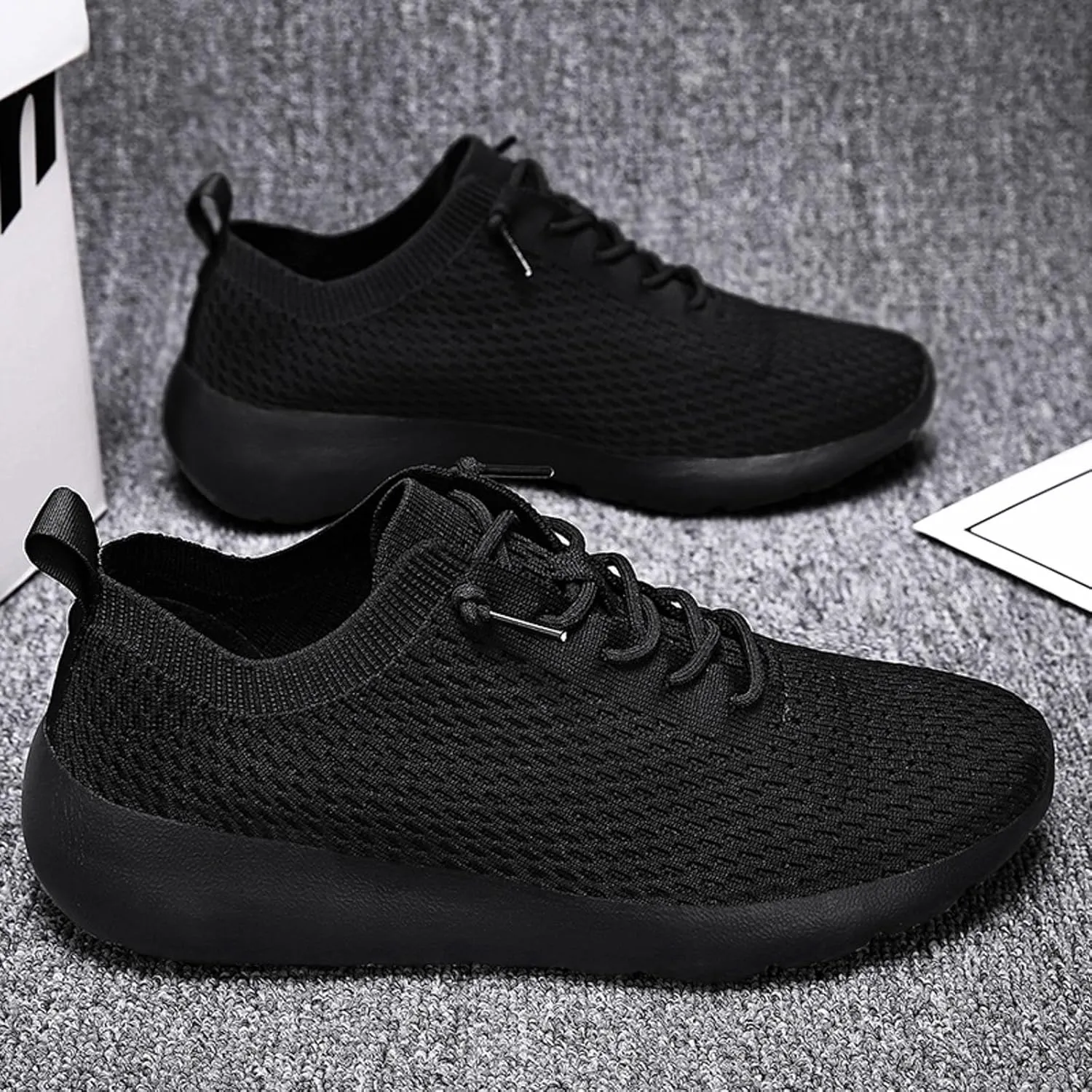 Athletic Fashion Sneakers for Men Comfortable Lightweight Casual Walking Shoe Hook and Loop Orthopedic Sneakers