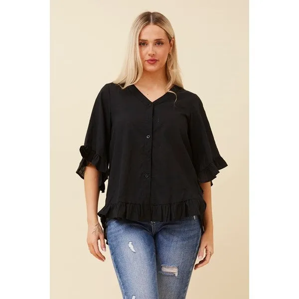 ATTORA FRILL DETAIL TOP