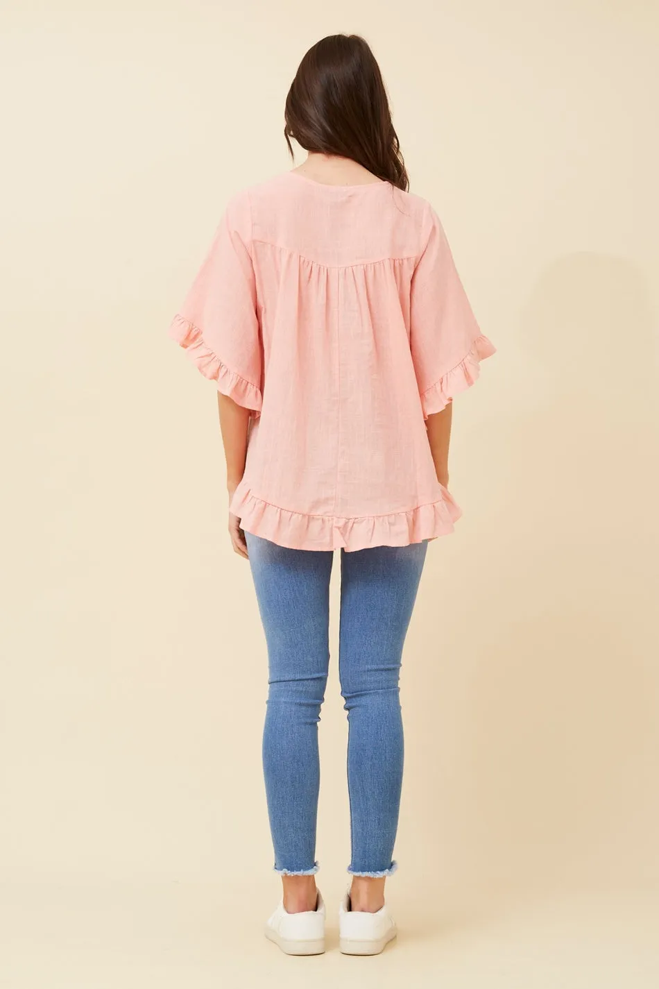 ATTORA FRILL DETAIL TOP
