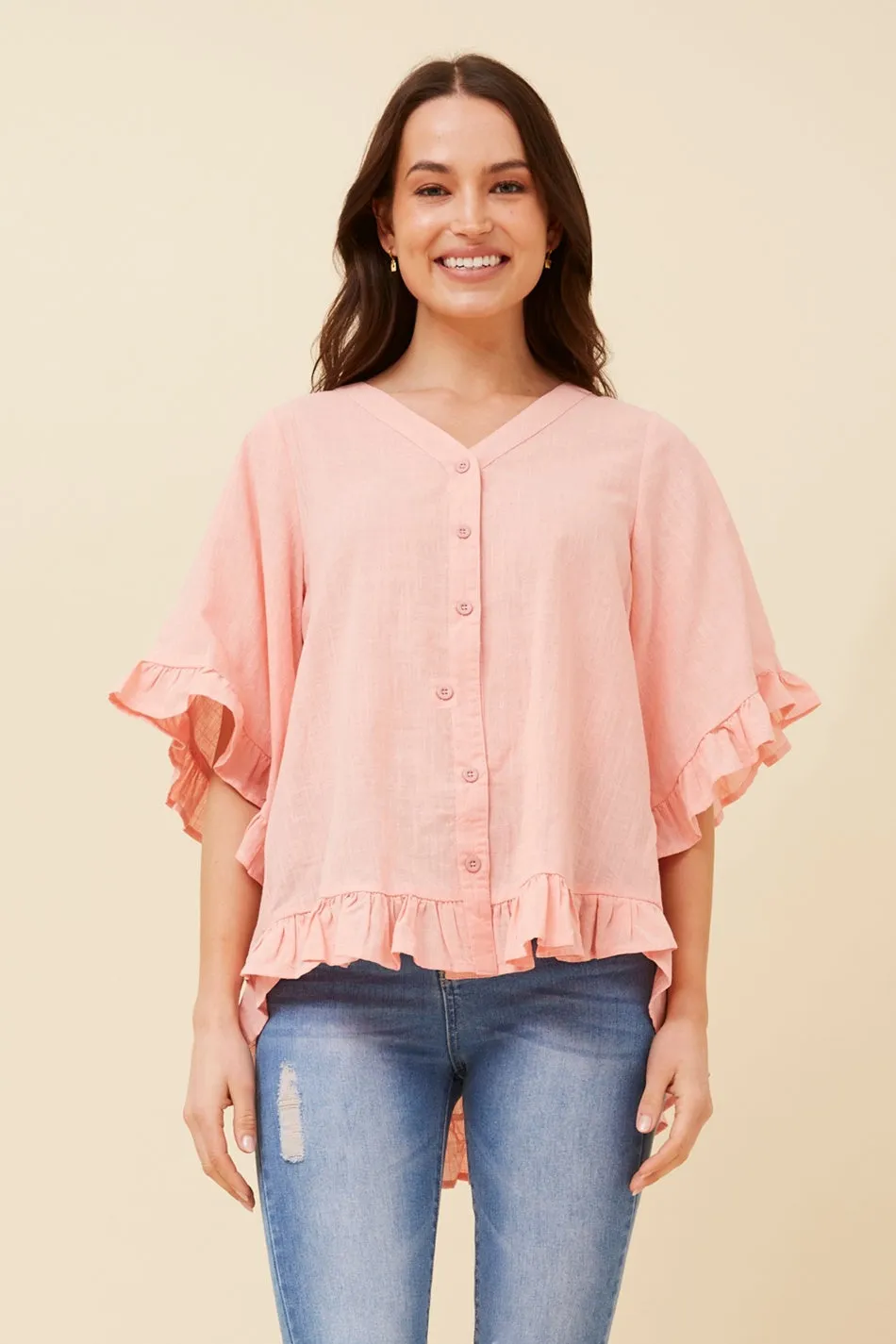 ATTORA FRILL DETAIL TOP