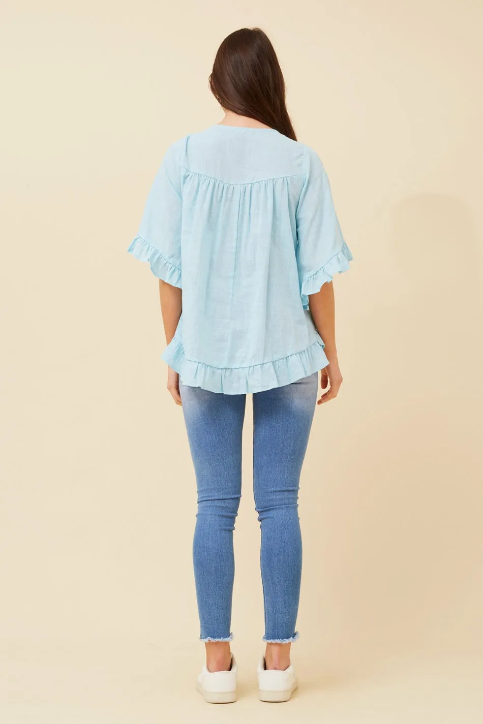 ATTORA FRILL DETAIL TOP