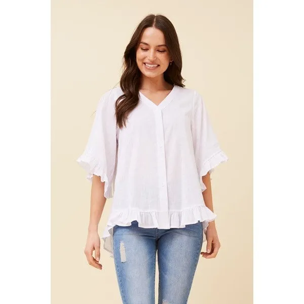 ATTORA FRILL DETAIL TOP