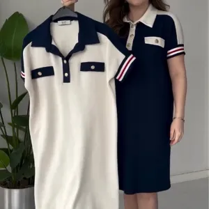 Beperkte uitverkoop 50% UITDames Casual Fashion Kapsel Korte Mouw Jurk