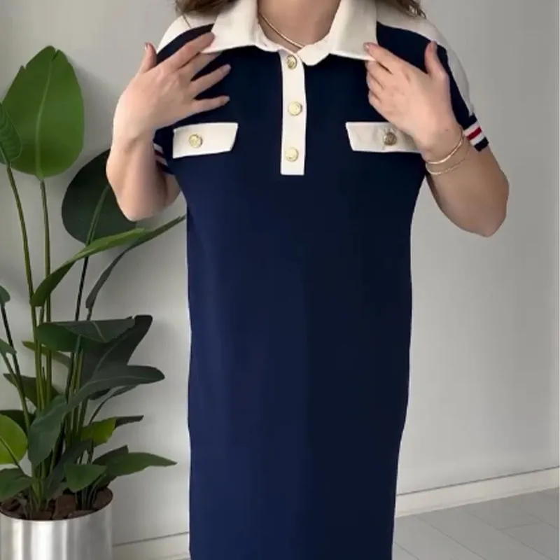 Beperkte uitverkoop 50% UITDames Casual Fashion Kapsel Korte Mouw Jurk
