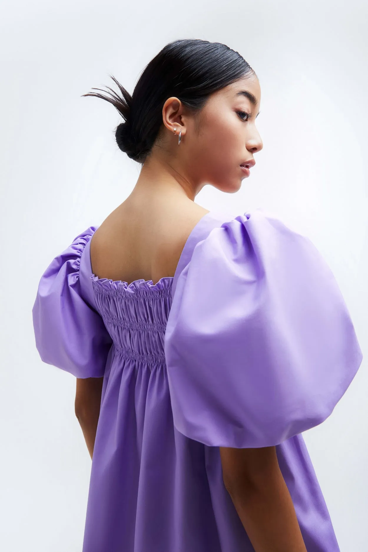 Bianca Puffed Sleeve Babydoll Dress