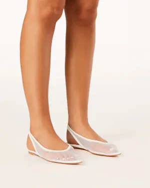Billini Margot Flat - White Mesh