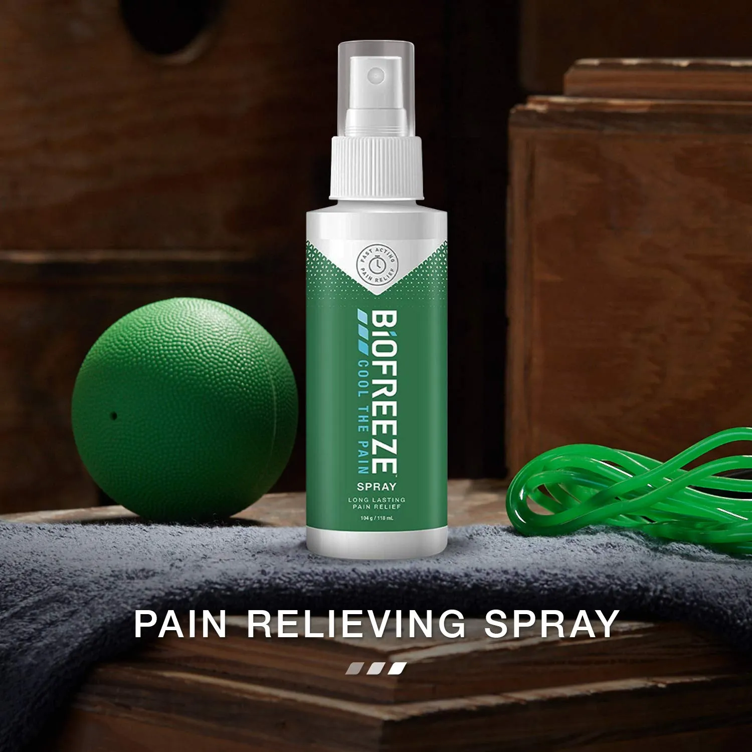 Biofreeze Pain Relieving Spray, 118 ml, Cooling Topical Analgesic, On-the-Go Use, Long Lasting, Soothing, Targeted Pain Relief, Cold Therapy for Athletes, Fast Acting for Muscle, Joint & Back Pain 118ml Pack of 1