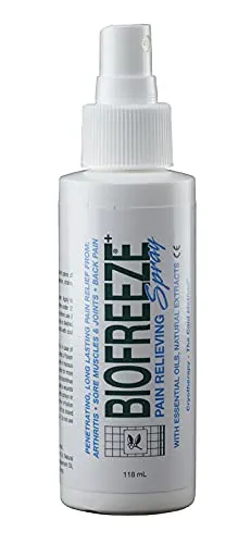 Biofreeze Pain Relieving Spray, 118 ml, Cooling Topical Analgesic, On-the-Go Use, Long Lasting, Soothing, Targeted Pain Relief, Cold Therapy for Athletes, Fast Acting for Muscle, Joint & Back Pain 118ml Pack of 1