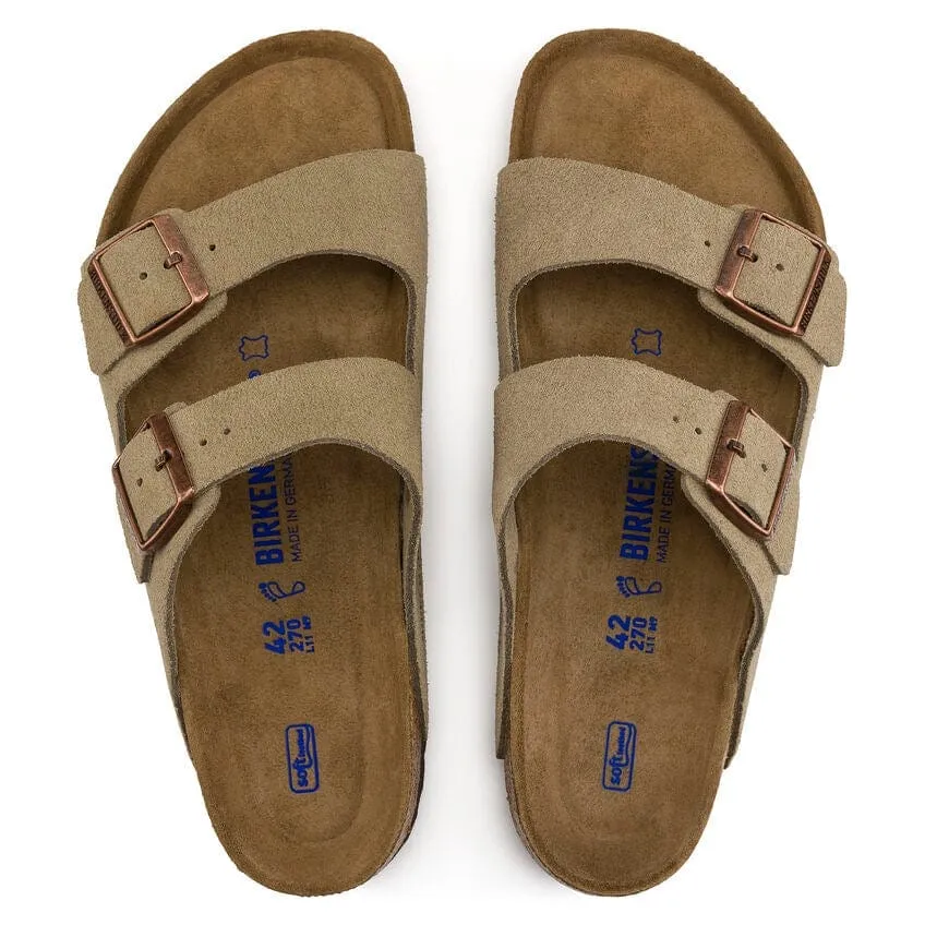 Birkenstock Arizona Narrow Soft Footbed Suede Leather Sandals