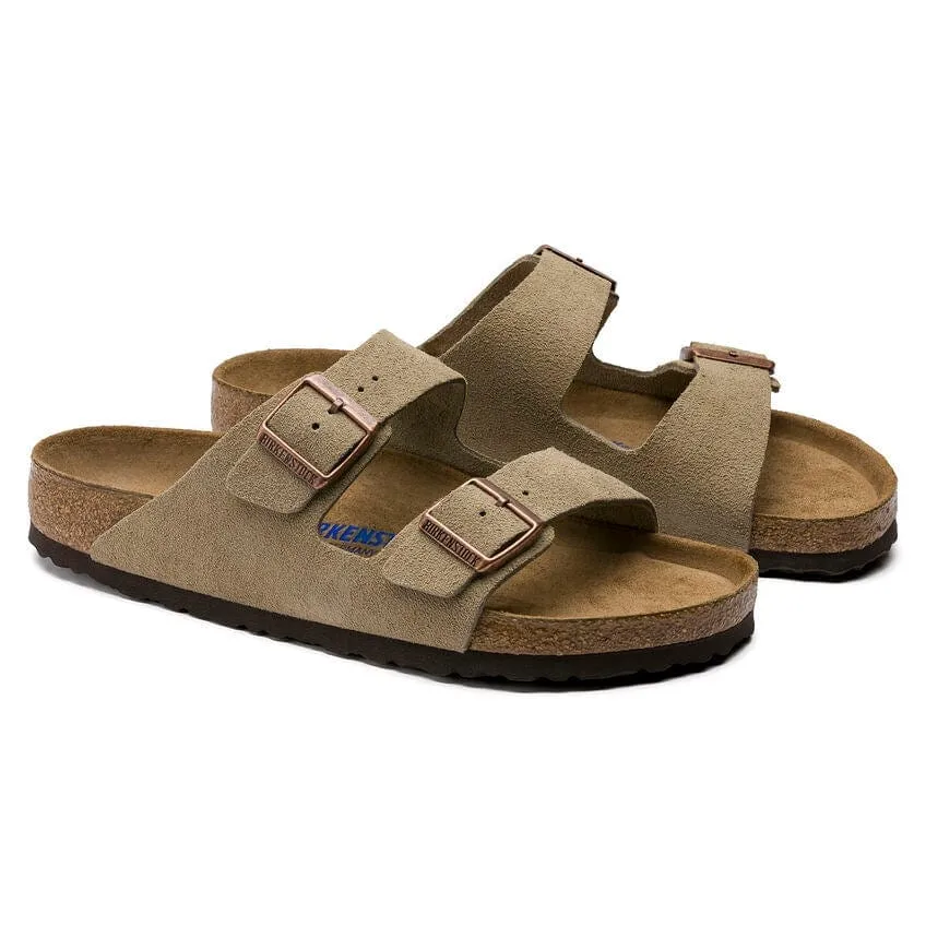 Birkenstock Arizona Narrow Soft Footbed Suede Leather Sandals