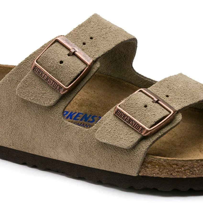 Birkenstock Arizona Narrow Soft Footbed Suede Leather Sandals