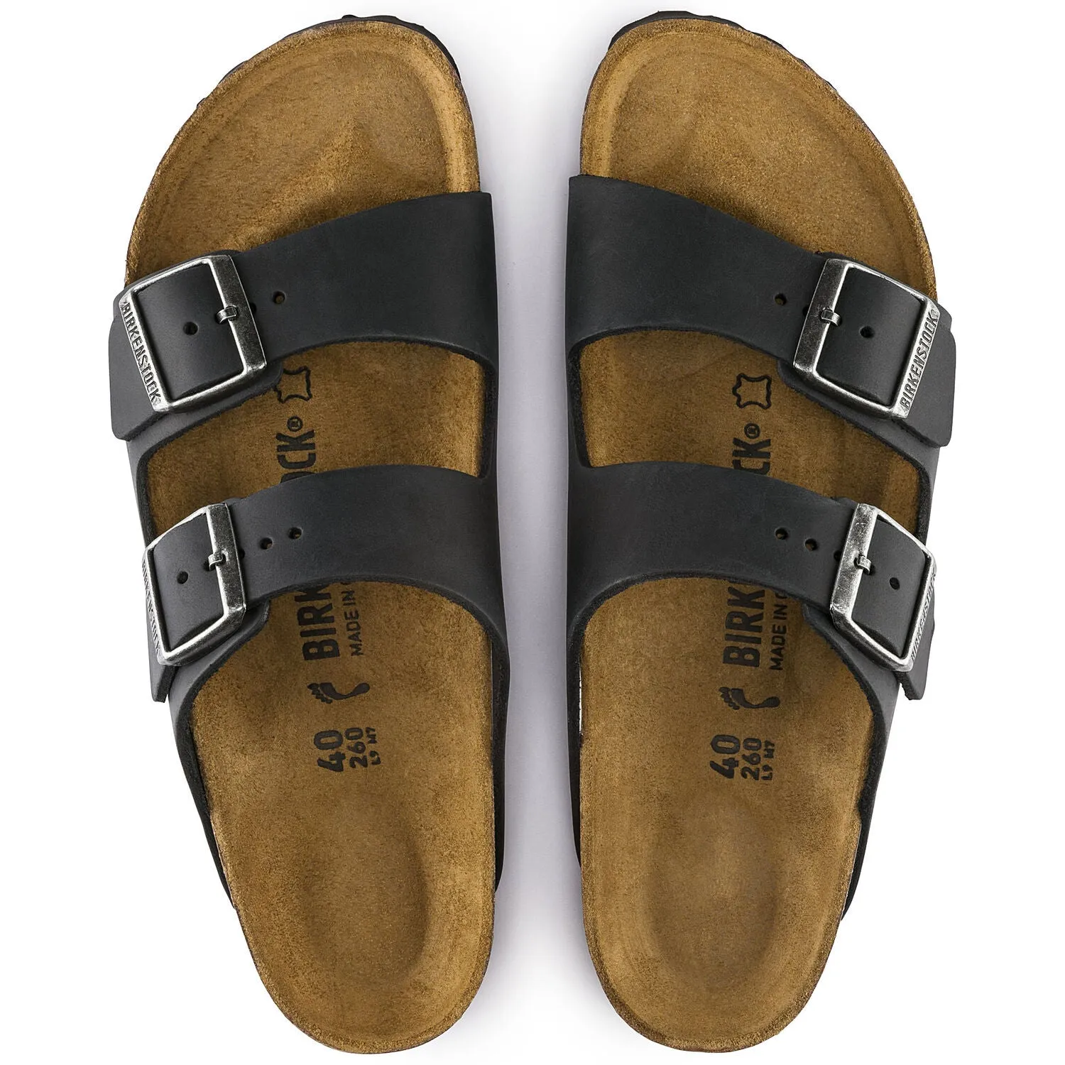 BIRKENSTOCK Arizona Oiled Leather Regular - Black