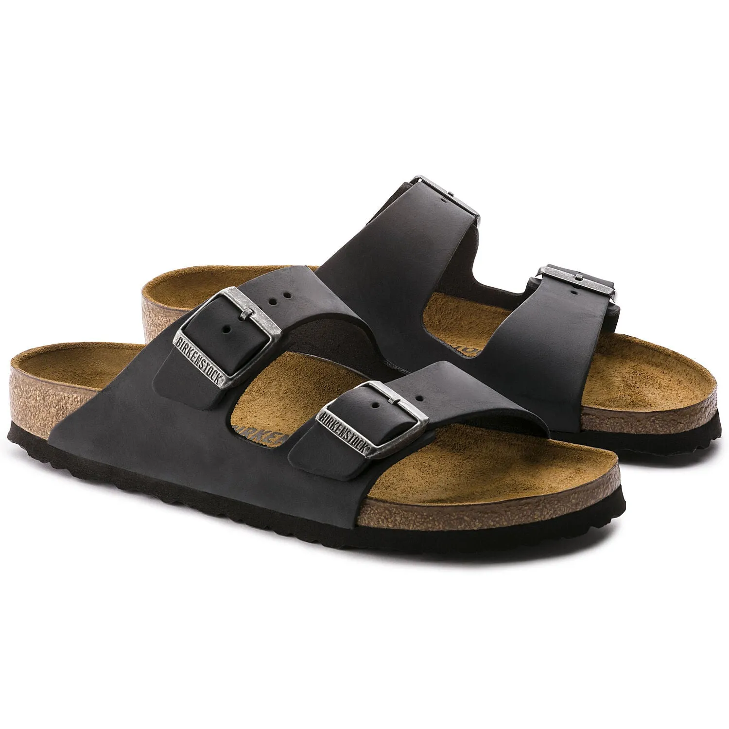 BIRKENSTOCK Arizona Oiled Leather Regular - Black