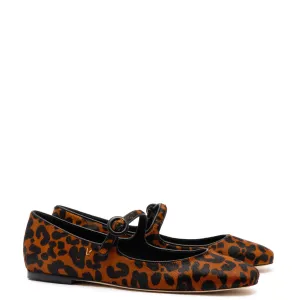 Blair Ballet Flat In Leopard Print Calf Hair by Larroudé