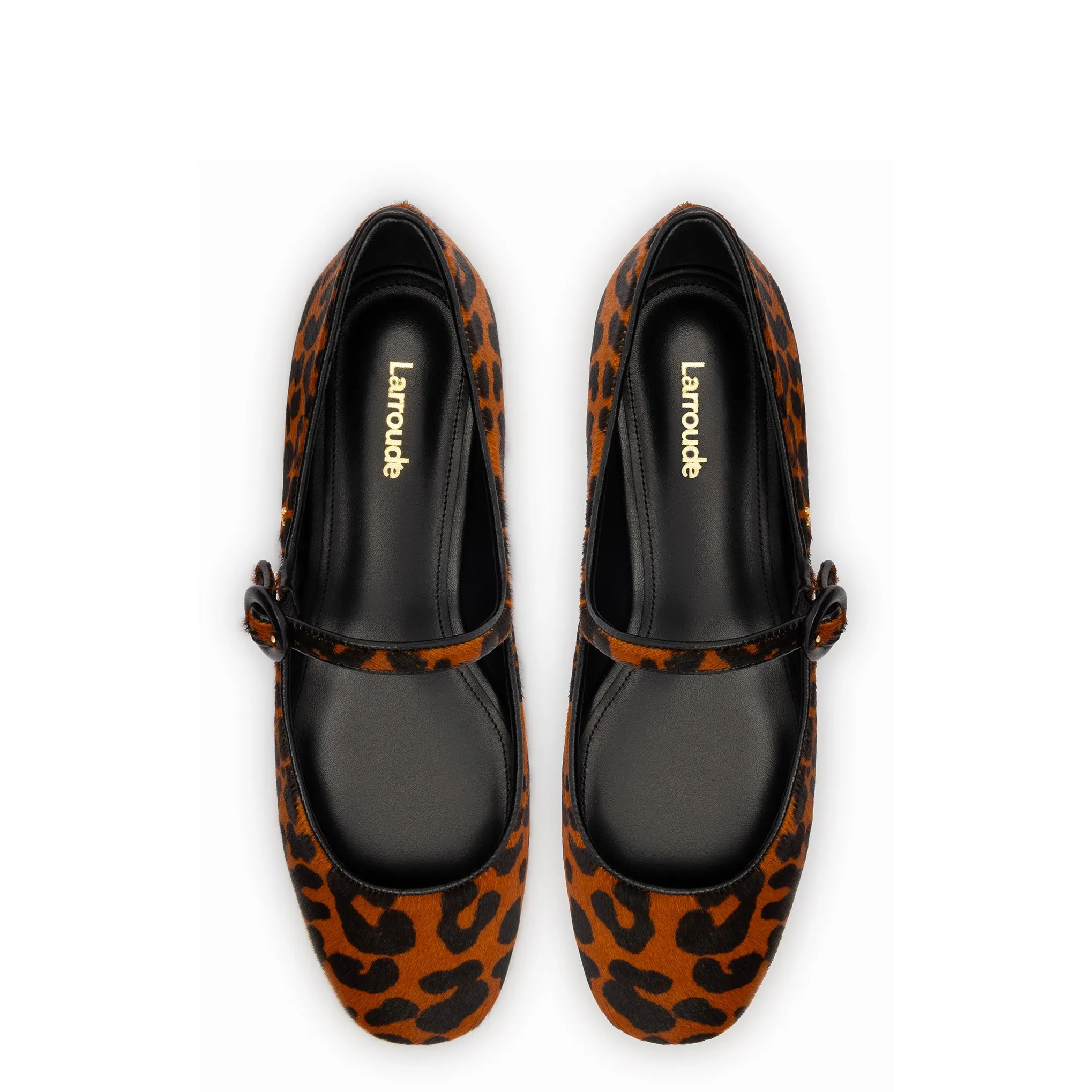 Blair Ballet Flat In Leopard Print Calf Hair by Larroudé