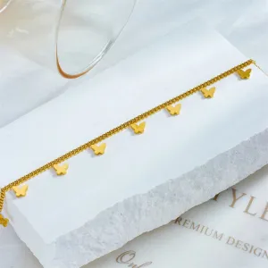 Butterfly Charm Gold Anklet