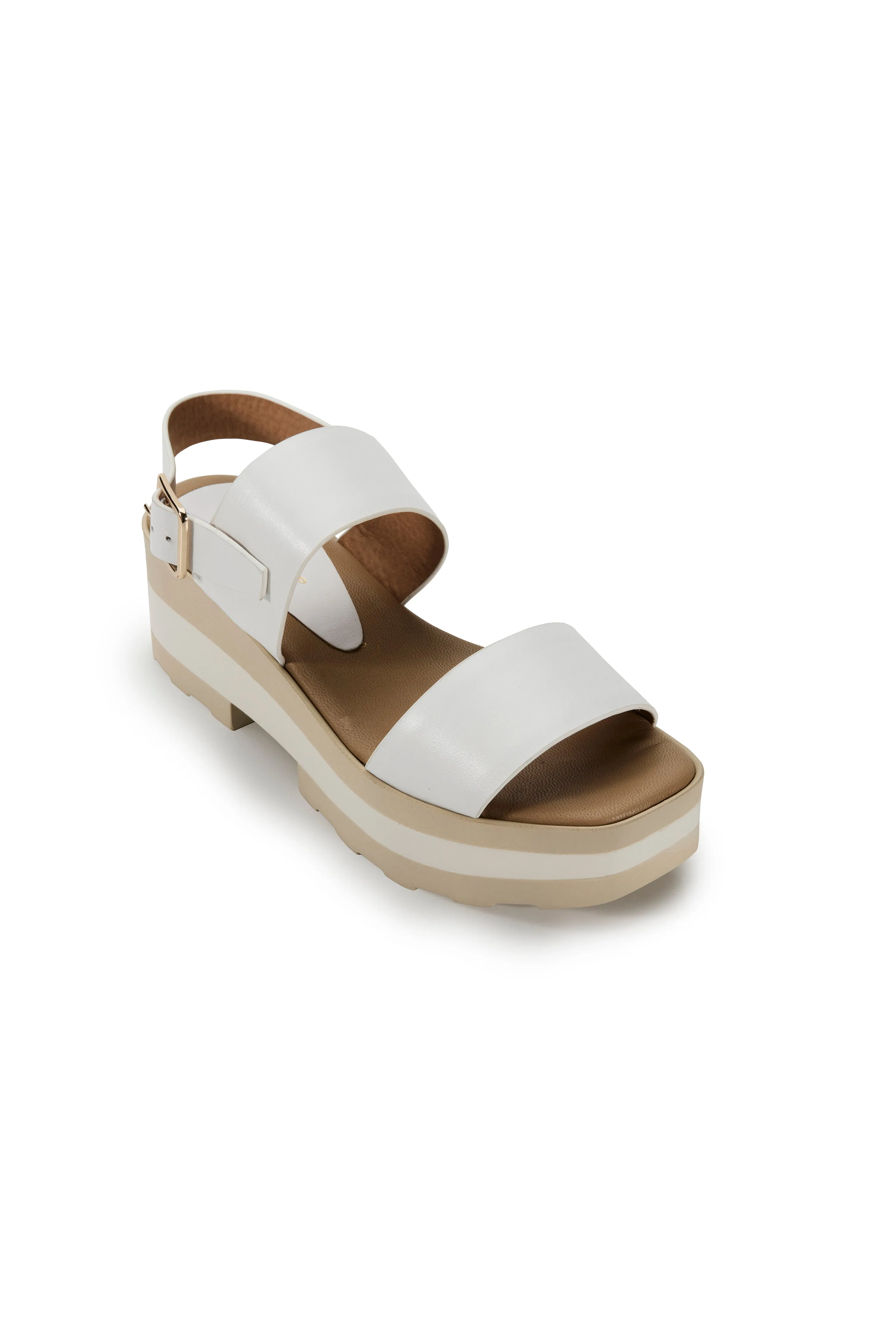 Cape Buckle Sandal - White