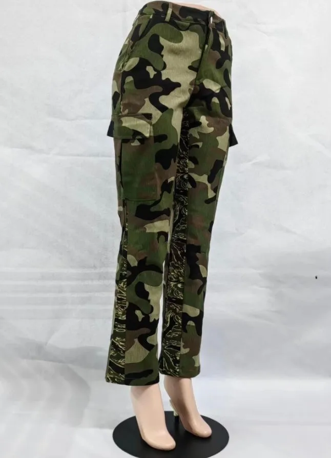 Casual Fashion High Waist Camouflage Pants