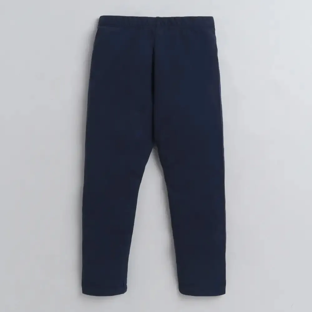 Checkered Neck Frill Leggings Set
