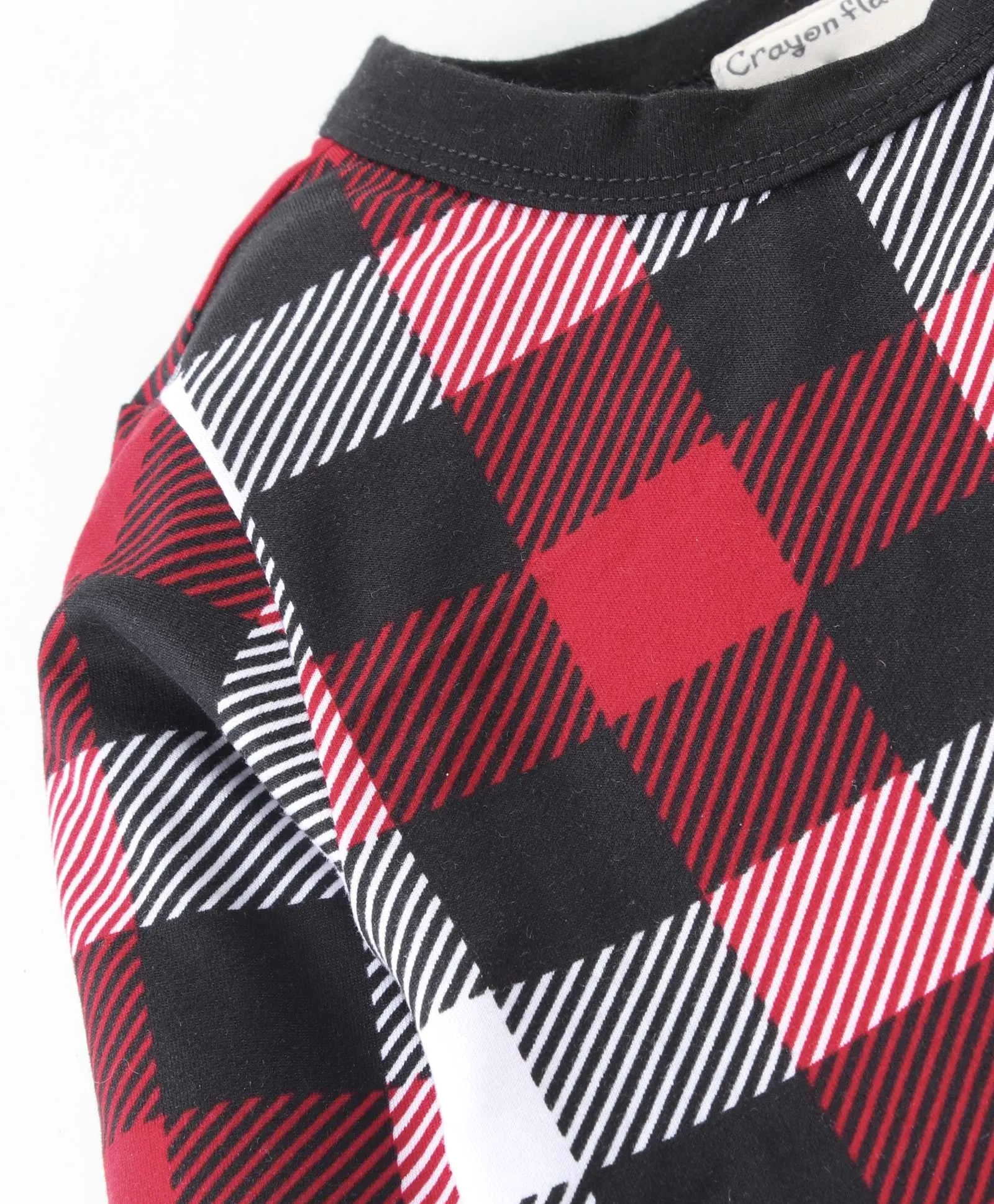 Checkered Printed Sweatshirt Jogger Set