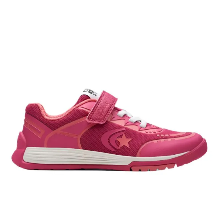 Clarks Girls Trainer Cici Star Flex K Pink Combi