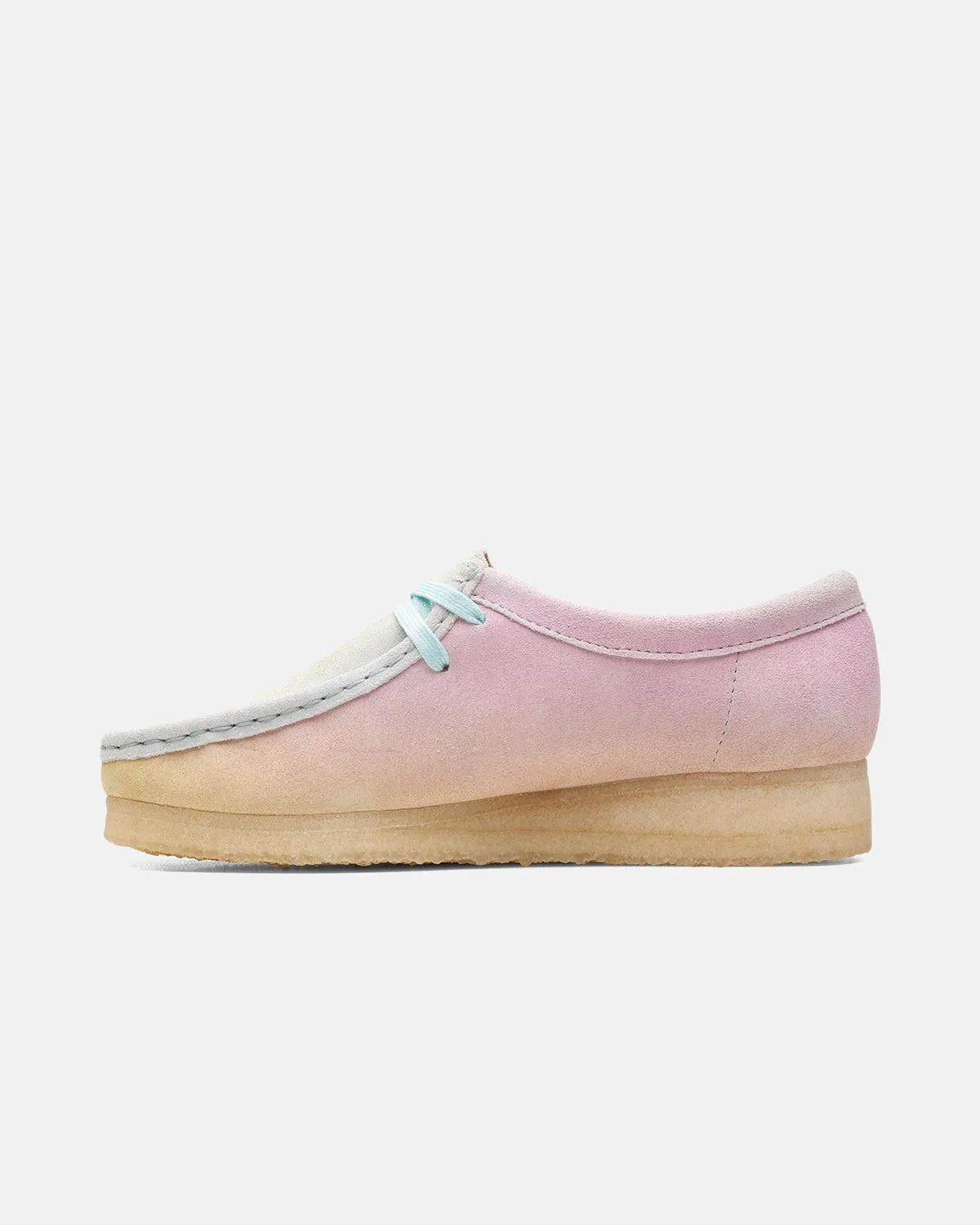 CLARKS ORIGINALS WOMENS WALLABEE SHOES WHITE BLUE