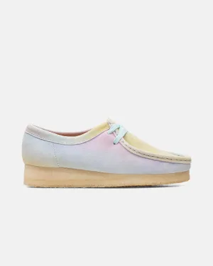 CLARKS ORIGINALS WOMENS WALLABEE SHOES WHITE BLUE