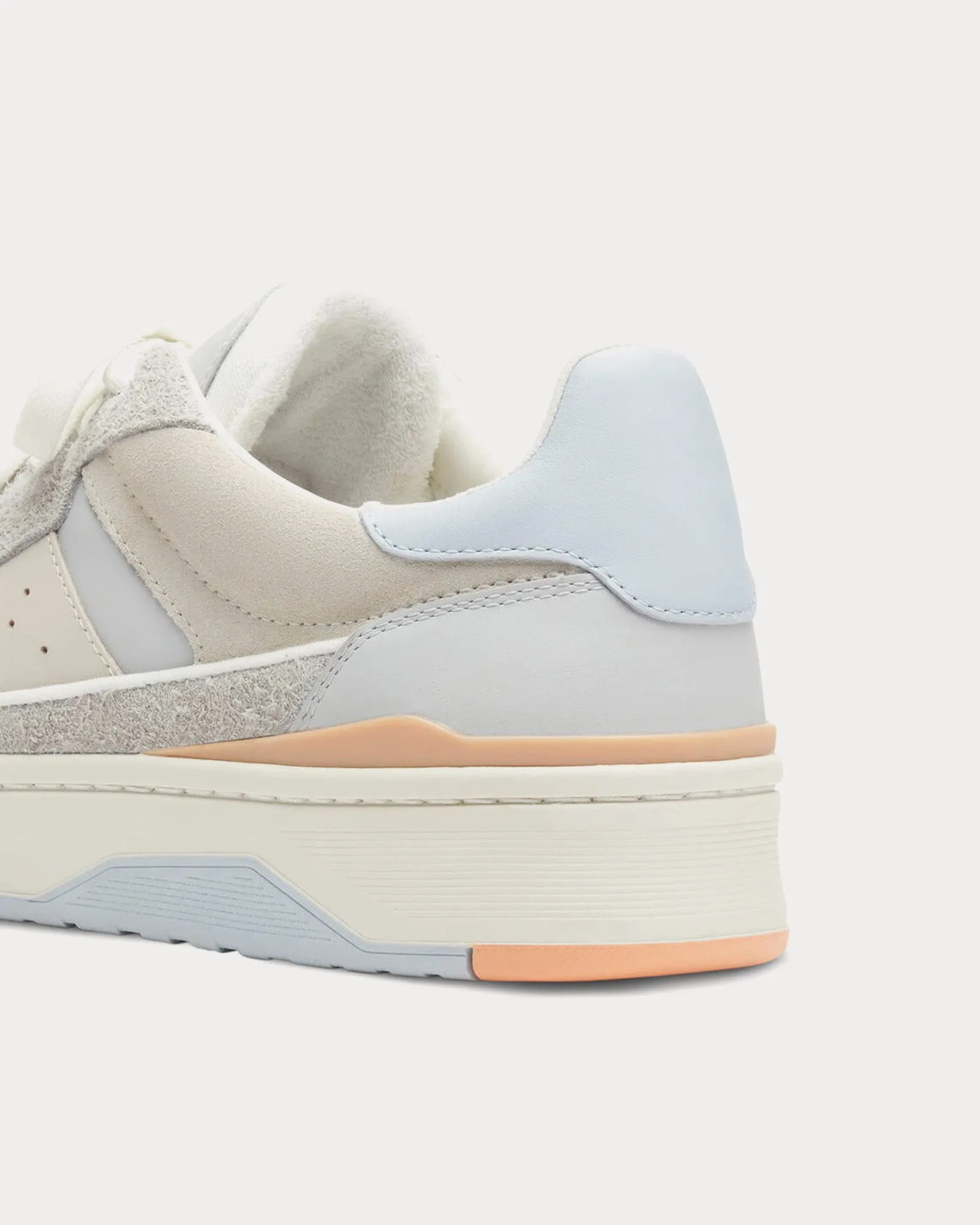 Clay Off White / Light Blue Low Top Sneakers
