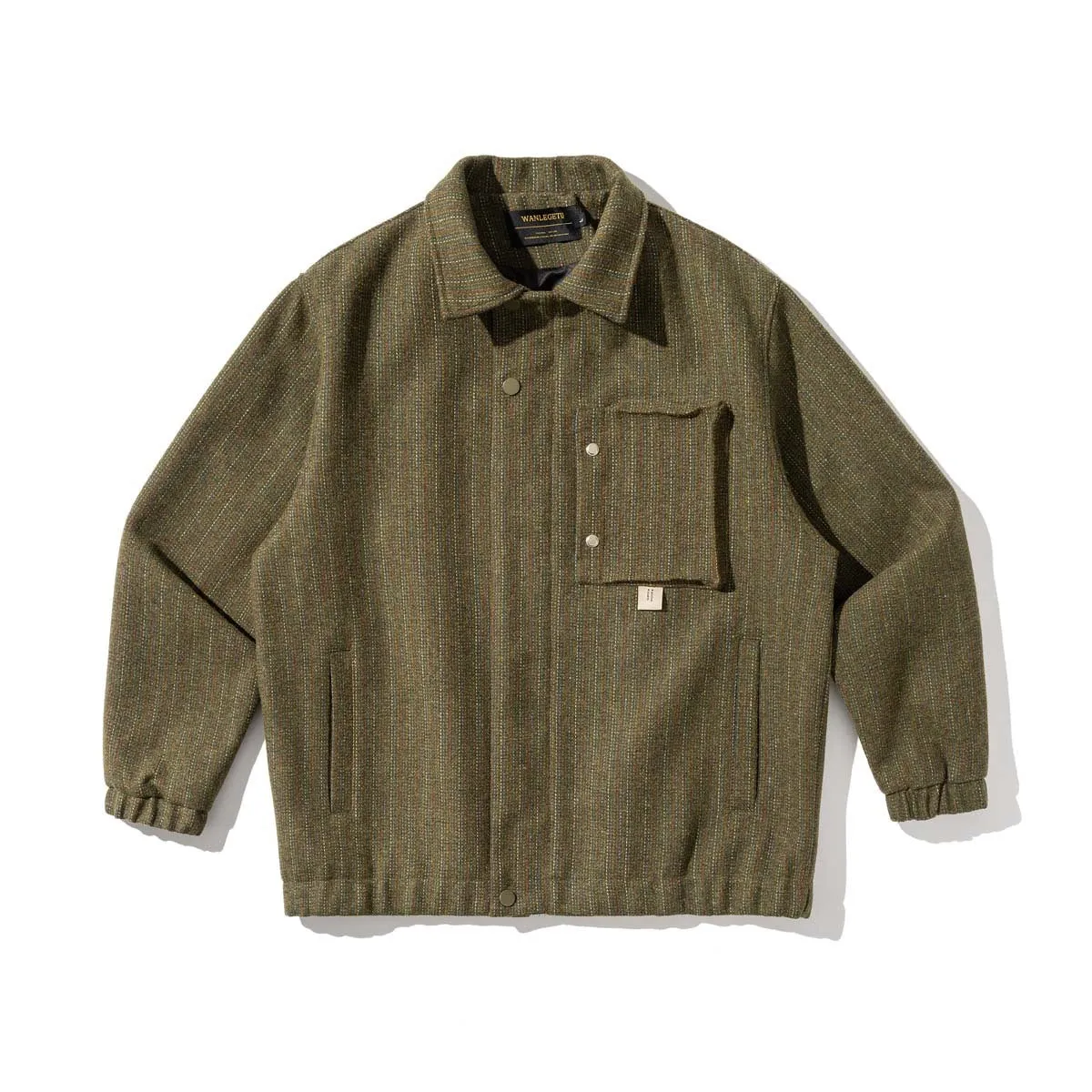 Coarse Denim Dark Stripe Casual Fashion Jacket