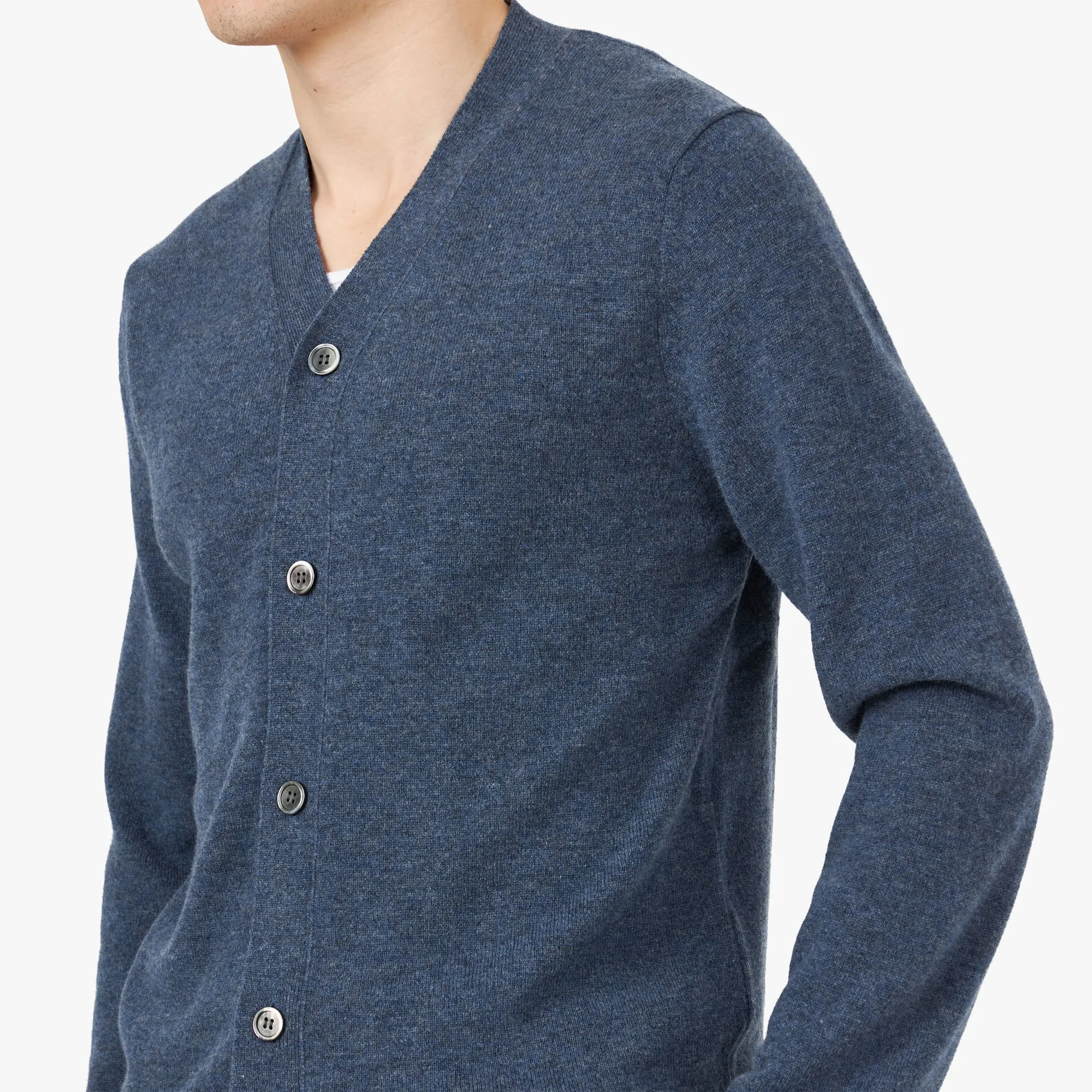 COMME des GAR�ONS PLAY Small Red Heart Cardigan / Navy