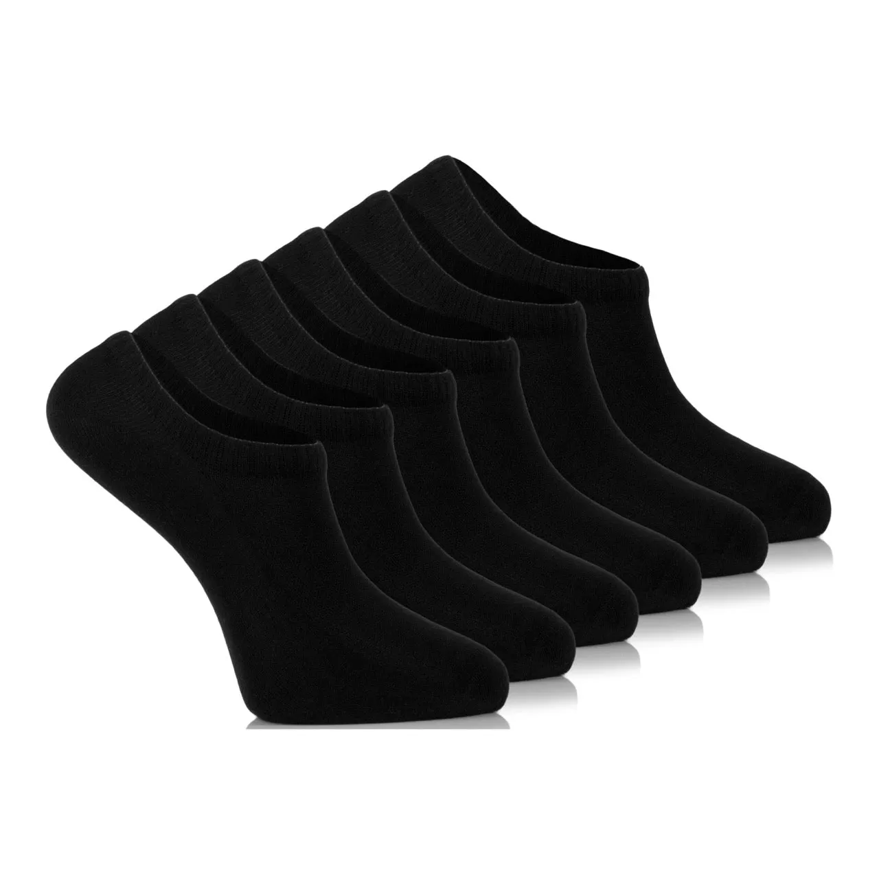 Cotton No-Show Plain Socks for Men (Only Size 10-13), 6 Pairs
