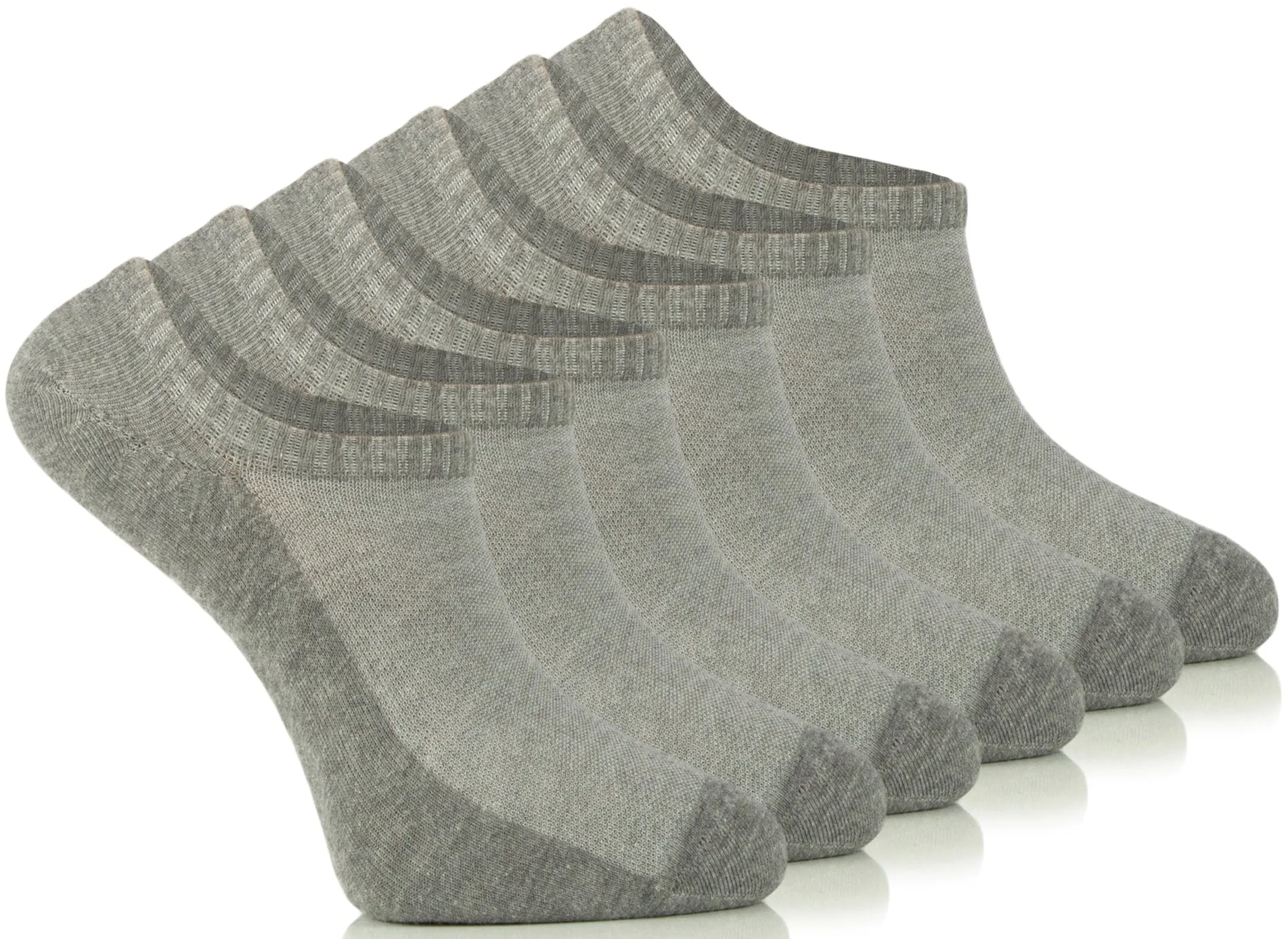 Cotton No-Show Plain Socks for Men (Only Size 10-13), 6 Pairs