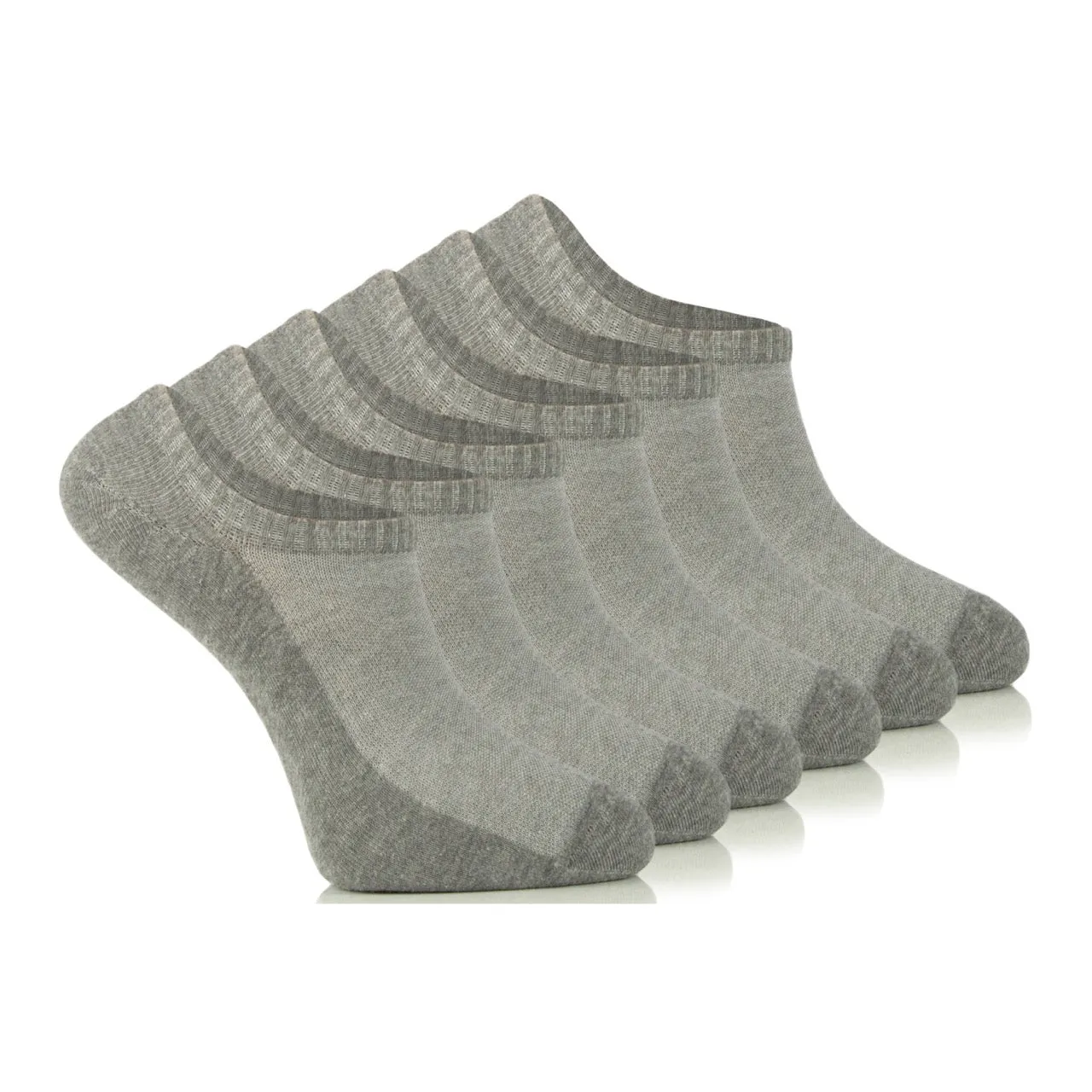 Cotton No-Show Plain Socks for Men (Only Size 10-13), 6 Pairs