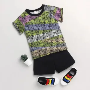 Cycle Printed Half Sleeves Set