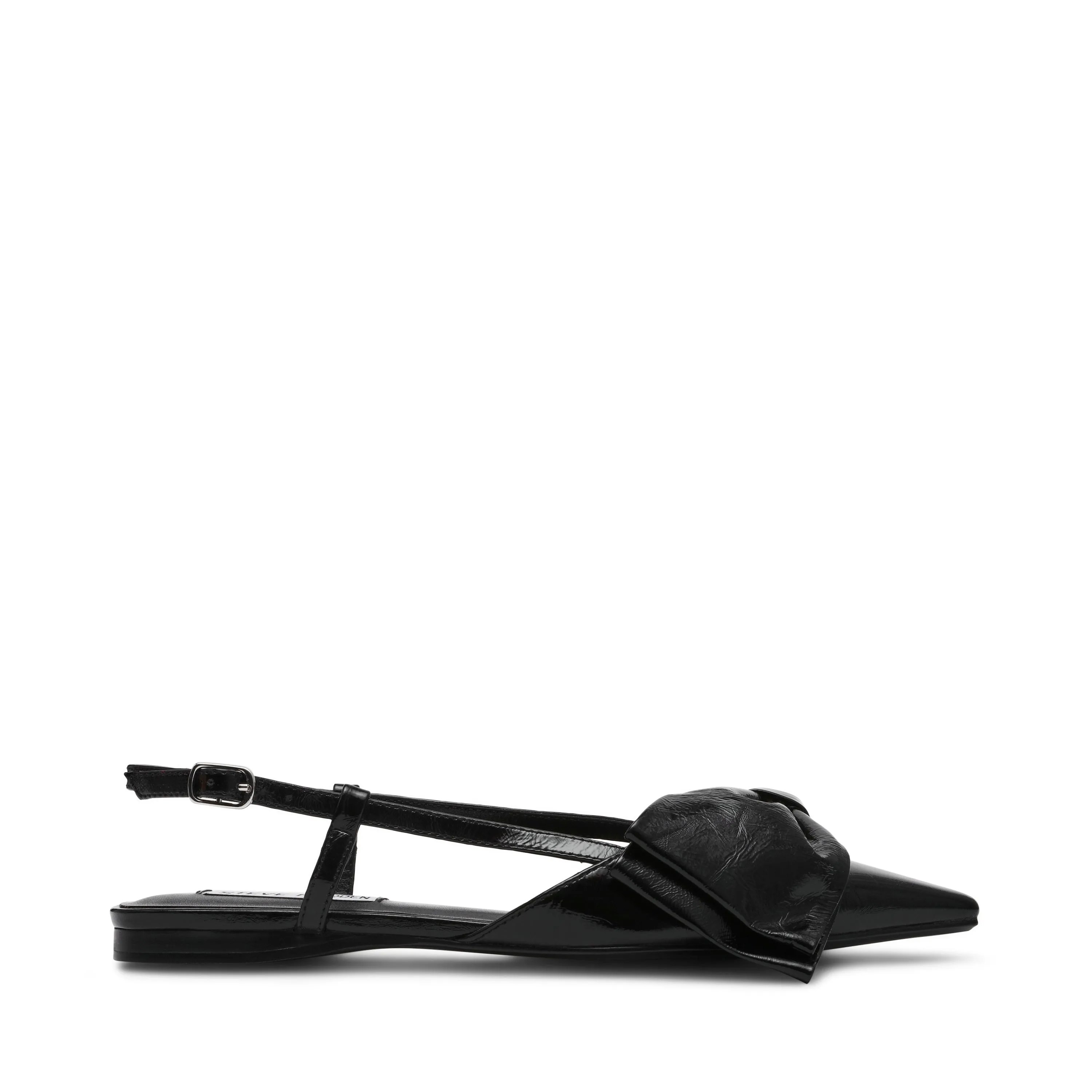 Dazzled Flat Shoe BLACK LEATHER