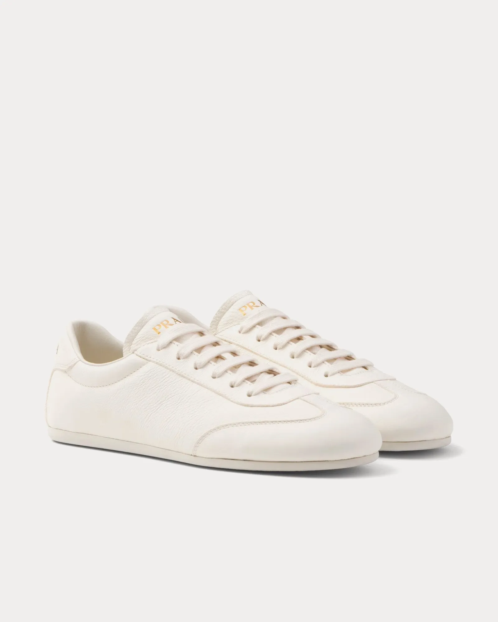 Deer Leather Ivory Low Top Sneakers