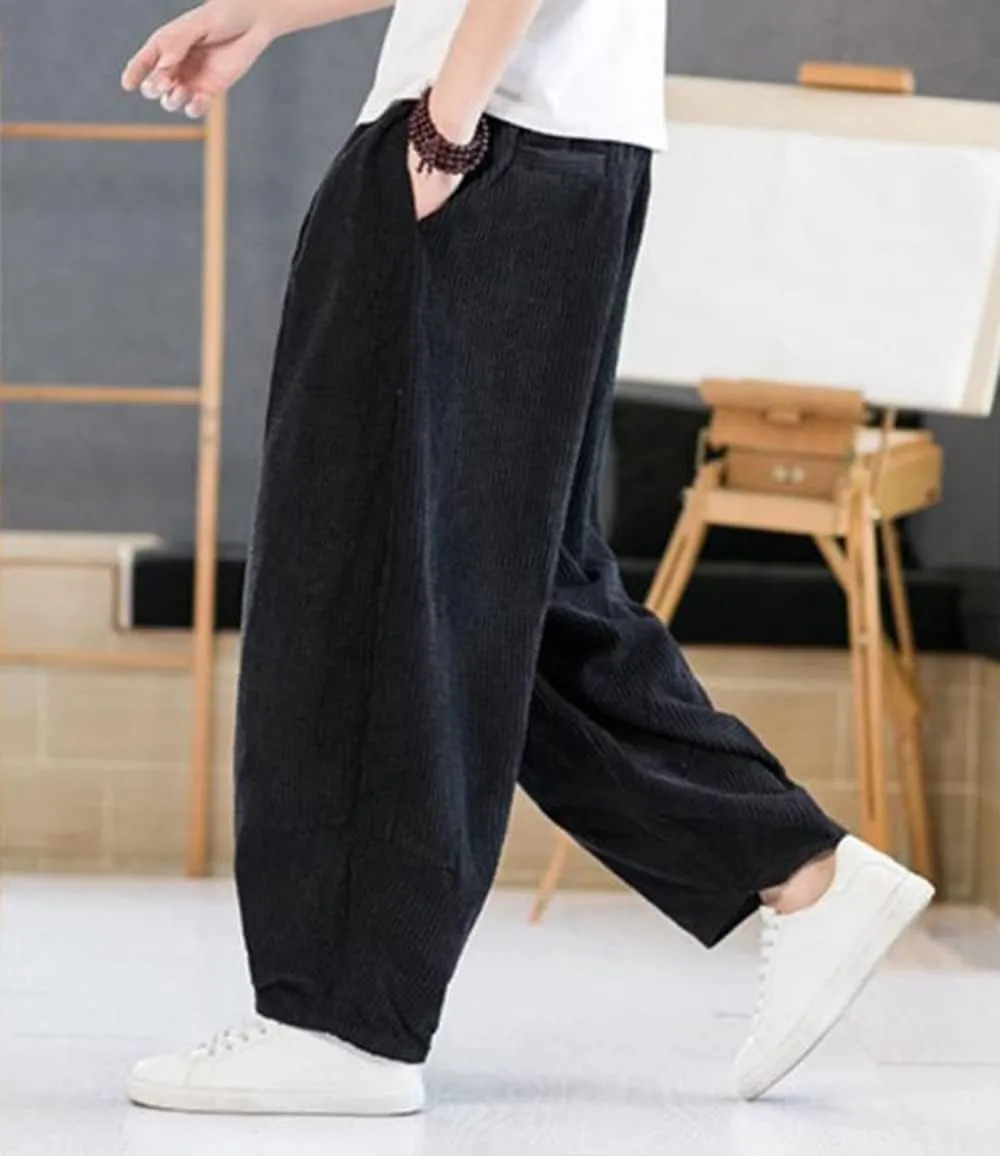 Depslee Baggy Hip Hop Streetwear Harem Pants for Men,Casual Fashion Elastic Waist Dance Skateboard Sweatpants